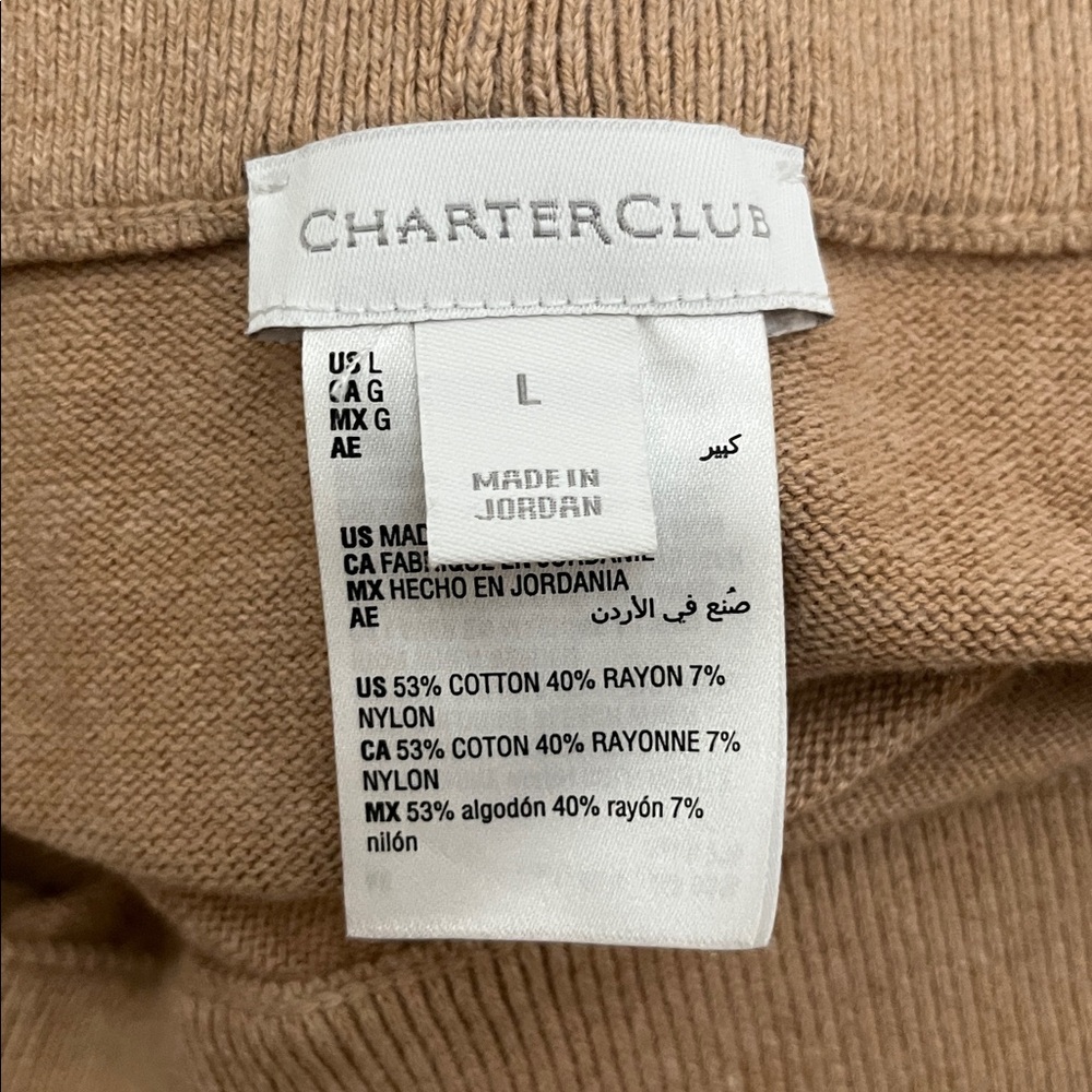 Like new sweater SET  hooded top and pants  top XL pants L CHARTER CLUB - Picture 6 of 6